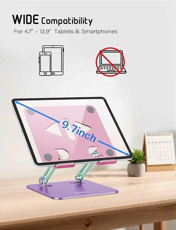 Aoviho Tablet Stand for Desk,Adjustable Tablet Holder,Aurora Bloom