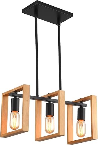 Miniatura 17 de Iluminación Colgante Negra Moderna, Lámpara Colgante Ajustable, Accesorio de Luz Colgante, Luces Colgantes para Isla de Cocina (2 Paquetes Luz