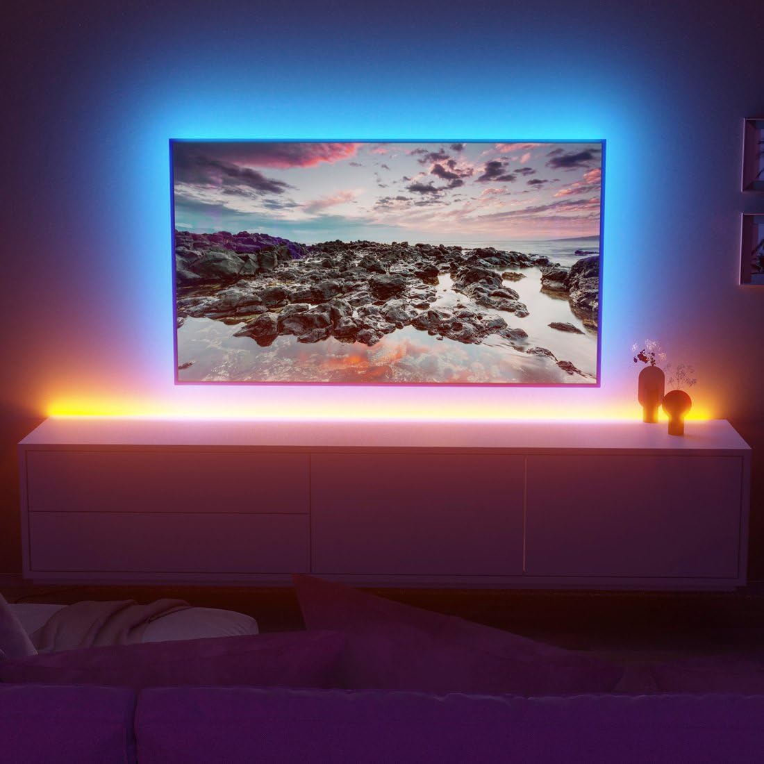 LED-Streifen, RGBCCT, WLAN, Matter, dimmbar, selbstklebend, kürzbar, 5 m