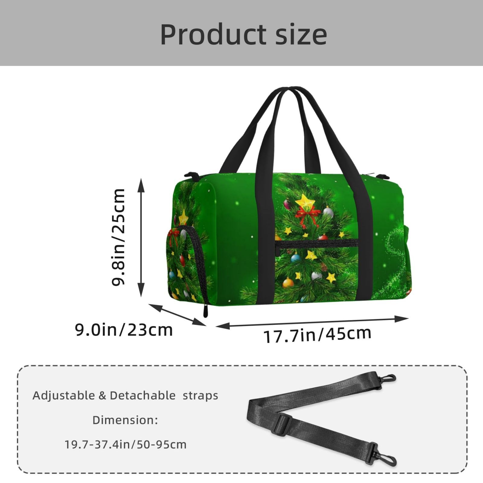 Choinki drukowane Ręczna torba sportowa crossbody Torba podróżna