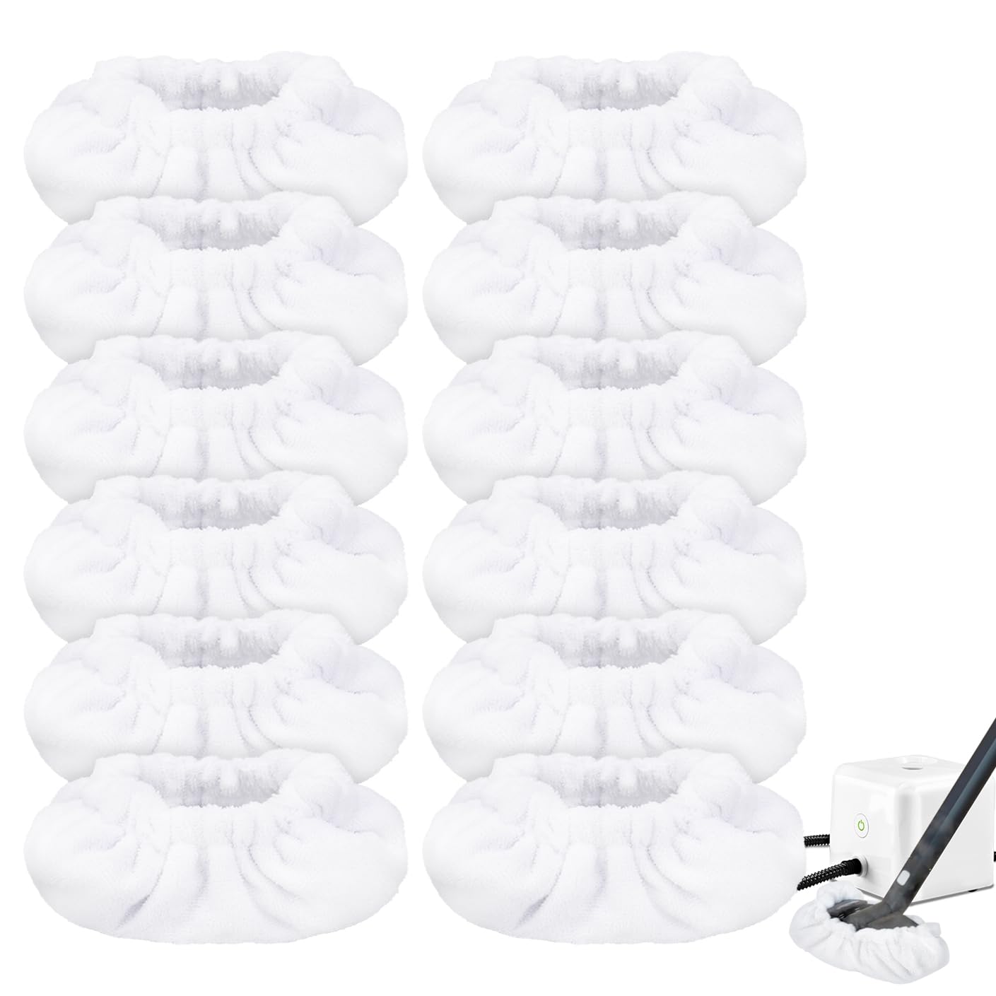Steam Mop Pads Fit for Dupray Neat Steam Cleaner - Large Bonnets (Rectangle) Neat Washable and Reusable Microfiber Pads - Accessories for Neat Steam Cleaner (12 Pack)
