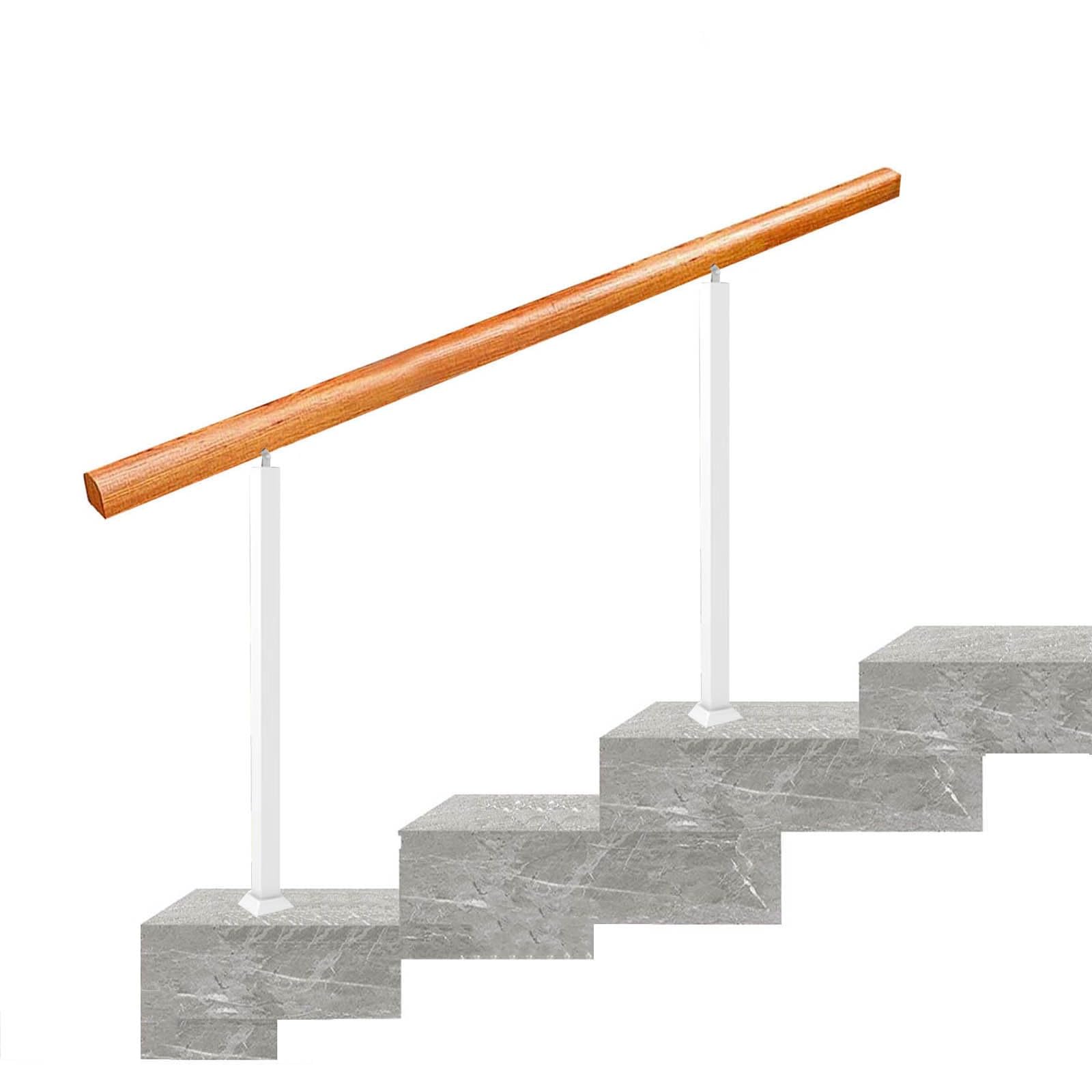 Zewnętrzne poręcze schodowe, 34 drewniane balustrady, zestawy do schodów, bezpieczna szyna schodowa do drzwi tarasowych, betonowa weranda, łatwa instalacja w zestawie (opcje kolorowe)