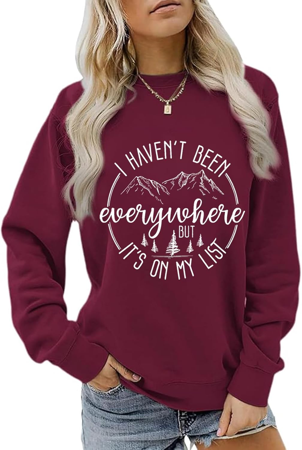 I Haven't Been Everywhere But It's On My List Women Camping Sweatshirt image 4