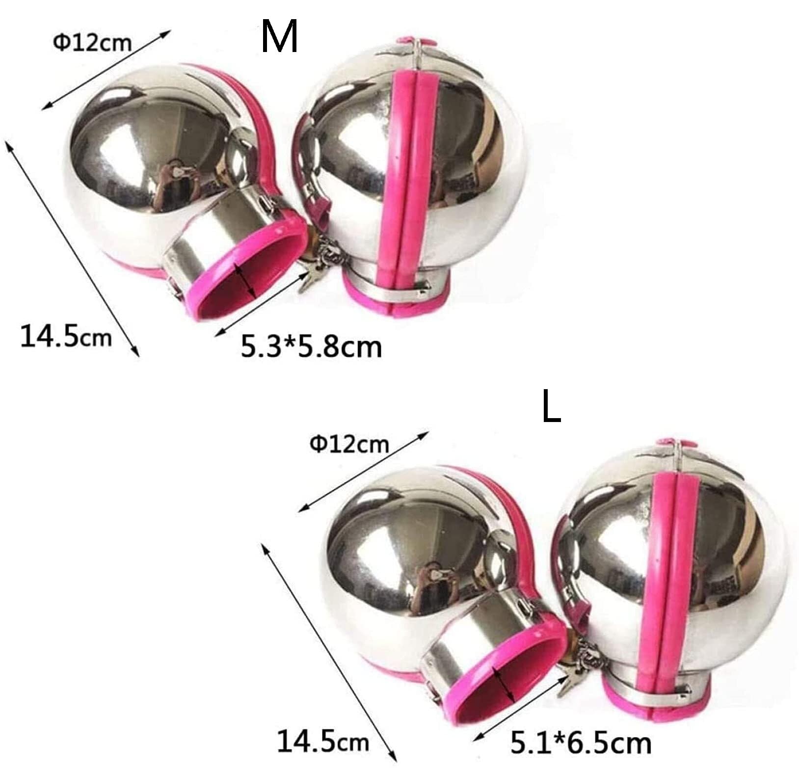 Menottes À Boule Ronde En Acier Inoxydable, Gants Verrouillables De Retenue De Bondage BDSM, Contraintes SM, Manchette De Poignet D'esclave Fétichiste, Jouets Sexuels