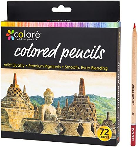 Colore Colored Pencils – 72 Premium Pre-Sharpened Color Pencil Set For Drawing Coloring Books – Great Art School Supplies For Kids & Adults Coloring Pages - 72 Vibrant Colors