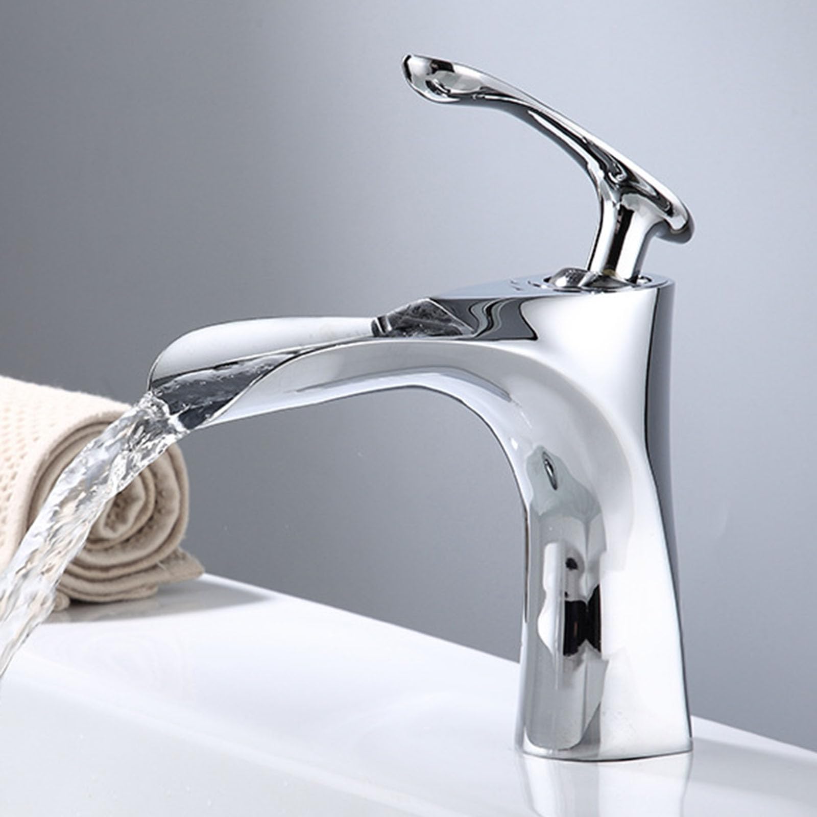 Mitigeur de lavabo cascade moderne laiton robinet mitigeur