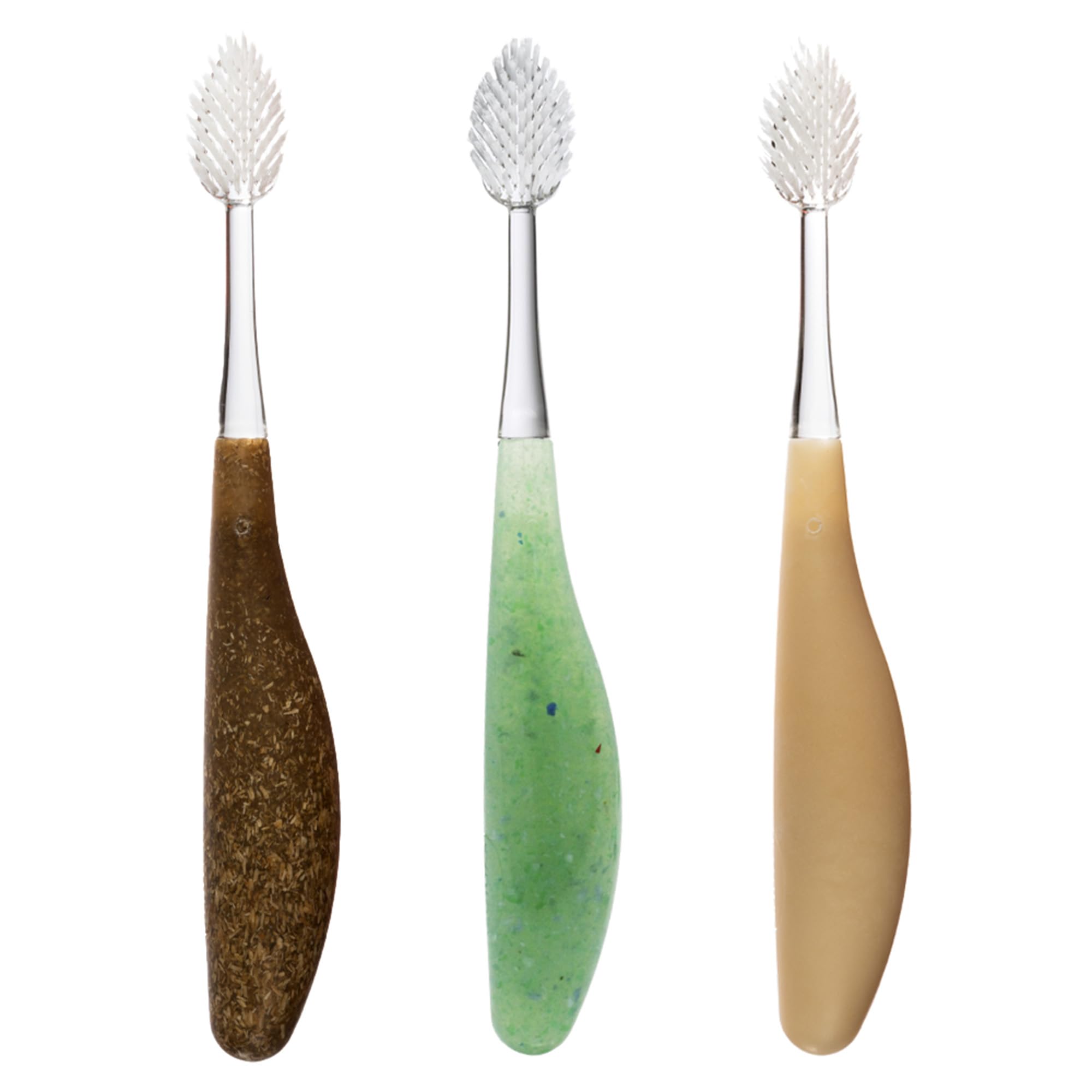 RADIUS Cepillo de dientes Source Floss sin BPA, mejora la salud de las encías y reduce los problemas de las encías, suave, cáñamo, soda, ecogrind, coco, paquete de 3