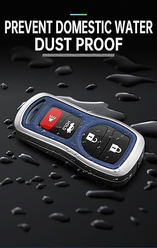 Miniatura 8 de ontto Funda de cuero para llavero Infiniti FX35 FX45 QX4 Smart Remote Metal para Nissan Armada Frontier Murano NV1500 Pathfinder Titan 2002 en