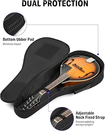 Miniatura 30 de Donner - Bolsa para guitarra eléctrica de 39 pulgadas, esponja acolchada 600D Ripstop impermeable nailon a prueba de polvo suave para guitarra Negro