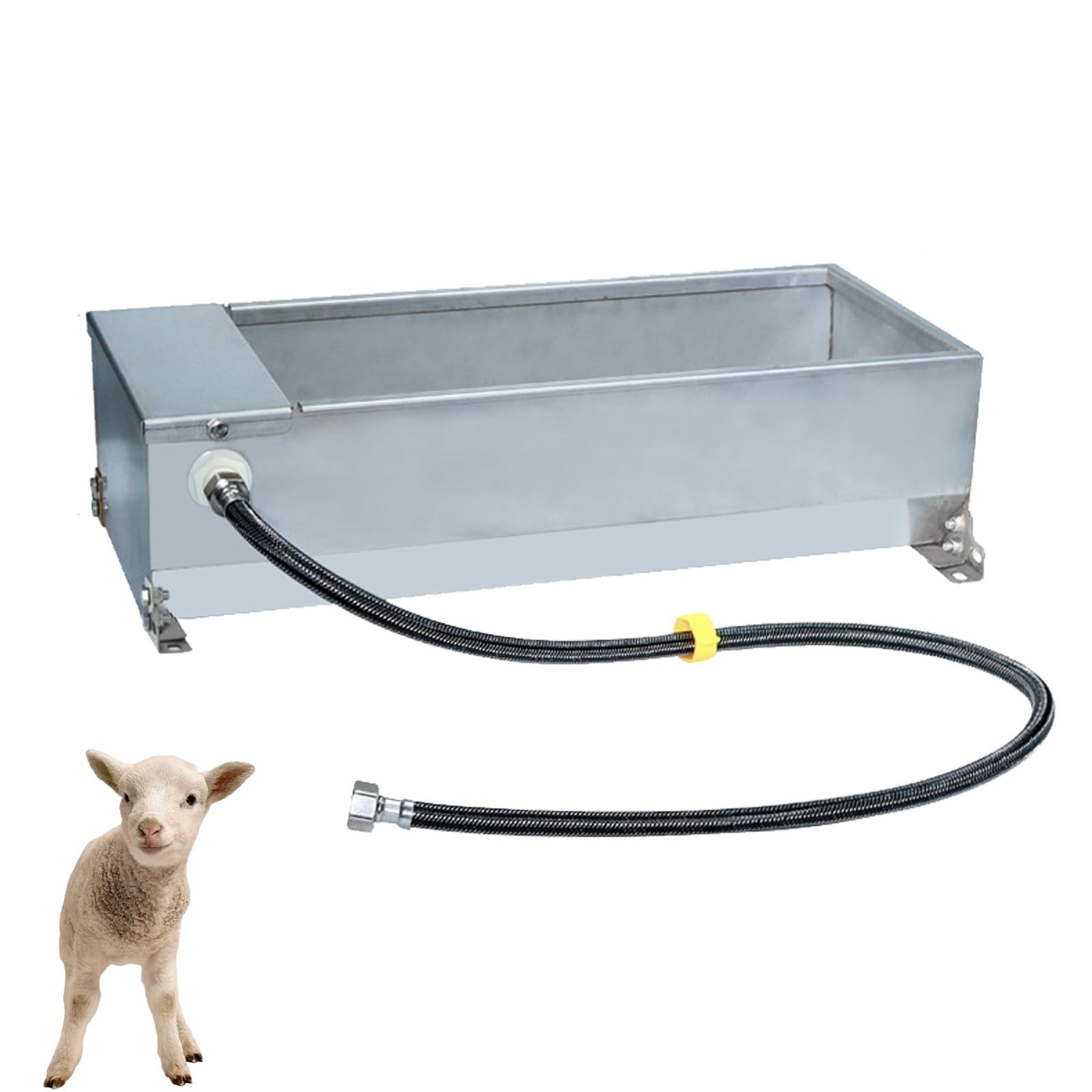 Bebedero automático para ganado con válvula flotante, cuenco autollenable para caballos, cabras, cerdos, vacas y ciervos