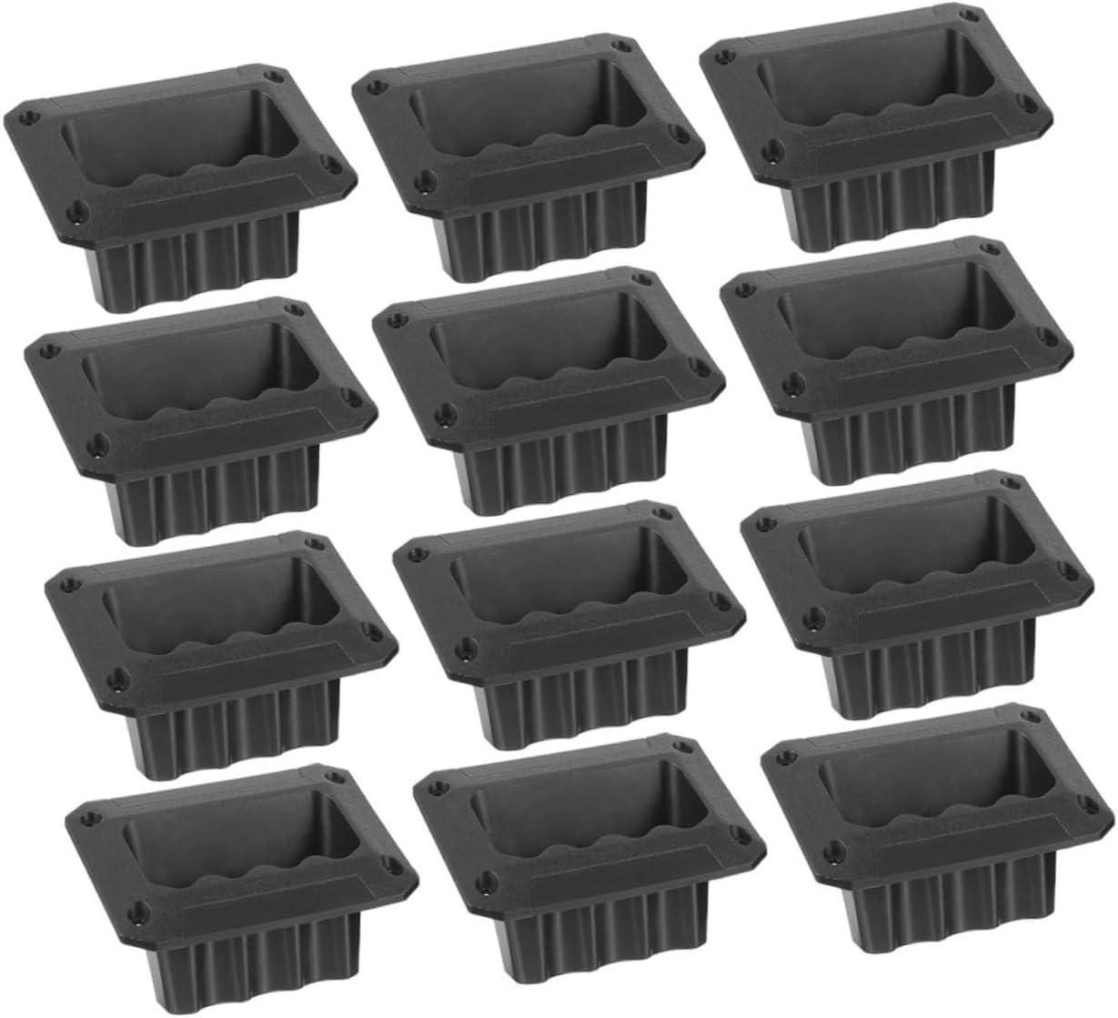Tofficu 24pcs Plastic Recessed Speaker Handle Audio Speaker Parts for Easy Installation Stage and Cabinet Use Comfortable Grip for Performance
