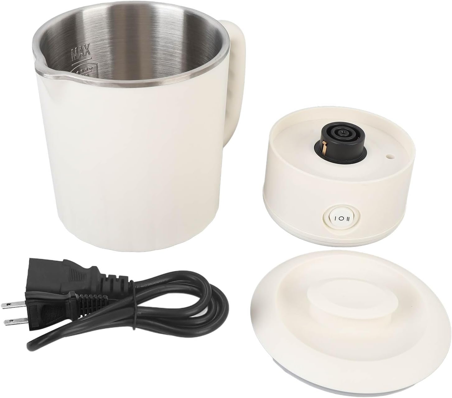 Travel Electric Kettle, 600ml Portable Electric Kettle, Intelligent Temperature Control, 600W Fast Heating Stainless Steel Water Boiler for Business Trip Camping Hotel Outdoor (US Plug 110V)