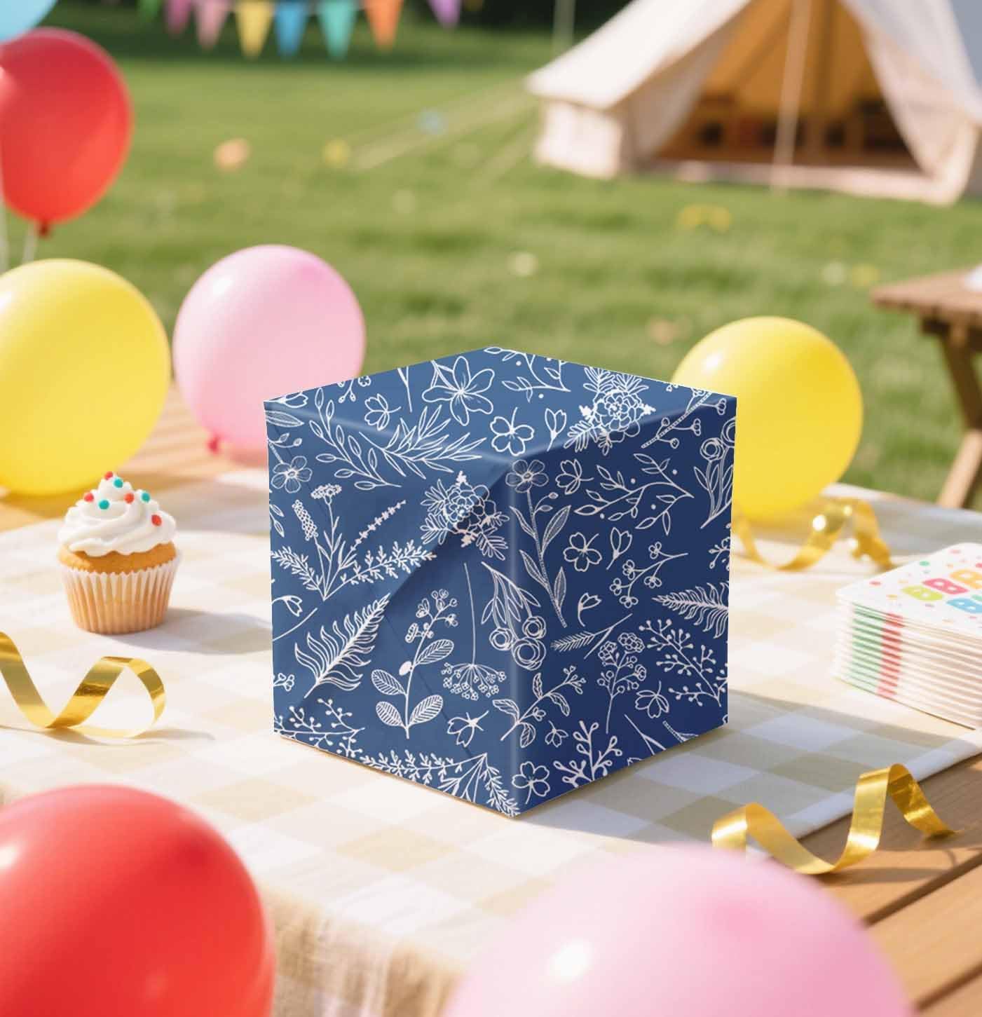 AVXINSOK 100 Sheets Blue Floral Tissue Paper 14 x 20 Inches Blue and White Vintage Flower Gift Wrapping Tissue Paper for Gift Bags Wedding Birthday Baby Shower Party Packaging Crafts image 5