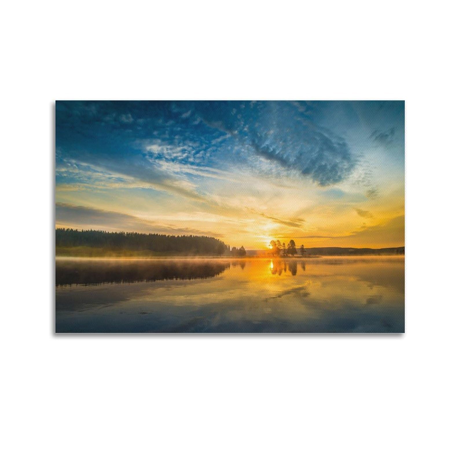 CXHJCA Mural Nature Poster Autumn Sunset Poster Decorative Painting Canvas Wall Posters And Art Picture Print Modern Family Bedroom Decor Posters 12x18inch(30x45cm)