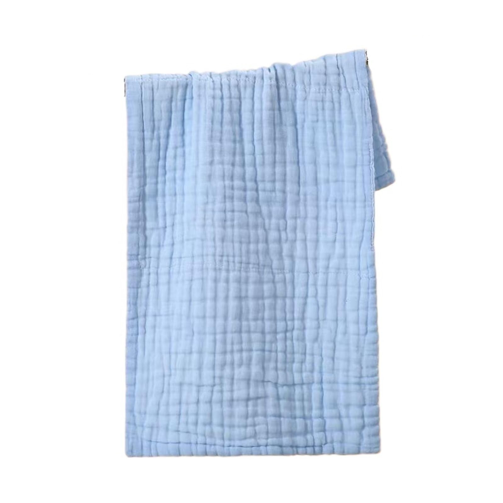 Cortexura Plain gauze pure cotton bath towel, six-layer combed cotton, fitness bathroom and toilet, size 30 * 60CM/35 * 75CM(Blue,L)