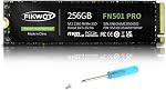 Fikwot FN501 Pro 256GB NVMe SSD - M.2 2280 PCIe Gen3 x4 Internal Solid State Drive with Graphene Cooling Sticker, Up to 3,500MB/s, SLC Cache 3D NAND TLC, Compatible with Laptop & PC Desktop