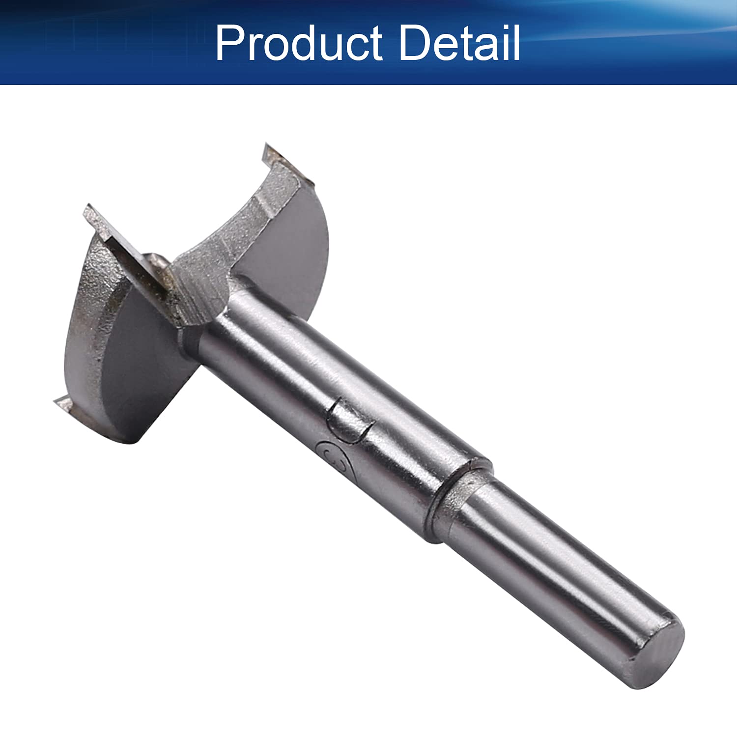 Bettomshin Forstner Drill Bits 38mm, Tungsten Carbide Wood Hole Saw Auger Opener, Woodworking Hinge Hole Drilling Boring Bit Cutter Gray 1Pcs