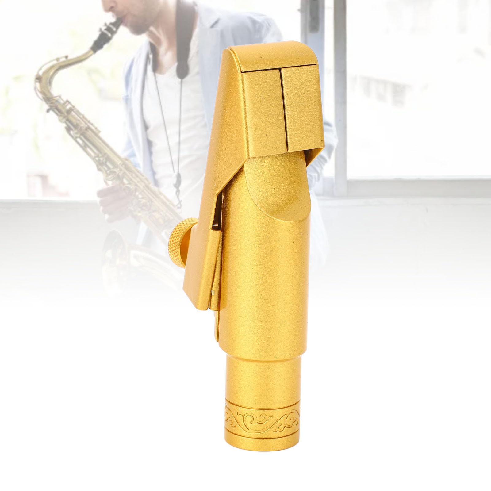 Bocchino per Sassofono Contralto, Bocchino per Clarinetto in Ottone Placcato Oro 8C per Sassofono Contralto Piatto E per Sostituzione