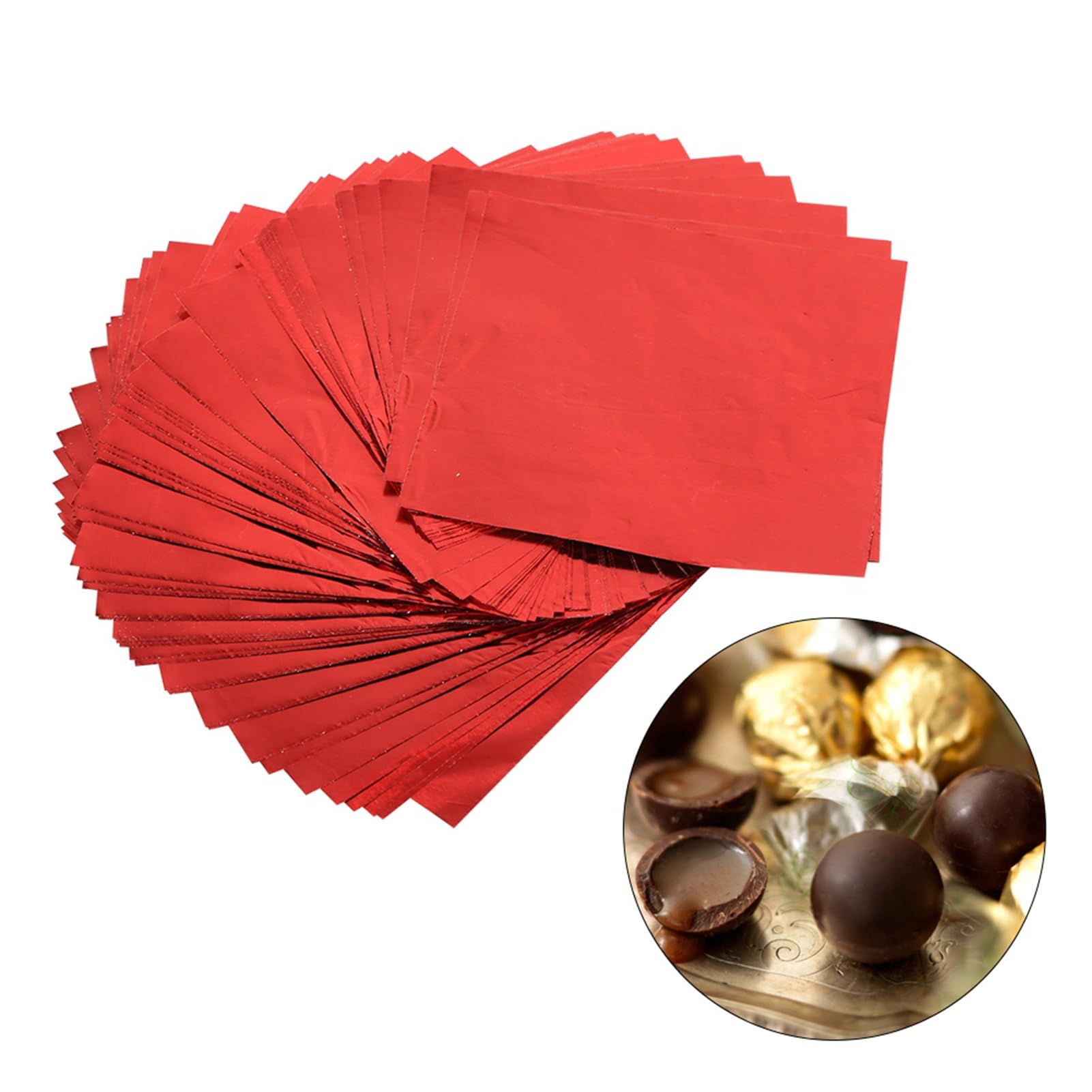 100 Pcs 3x3 Inch Square Candy Foil Wrappers - 7 Bright Colors, Quality Aluminum For Chocolate & Sweets