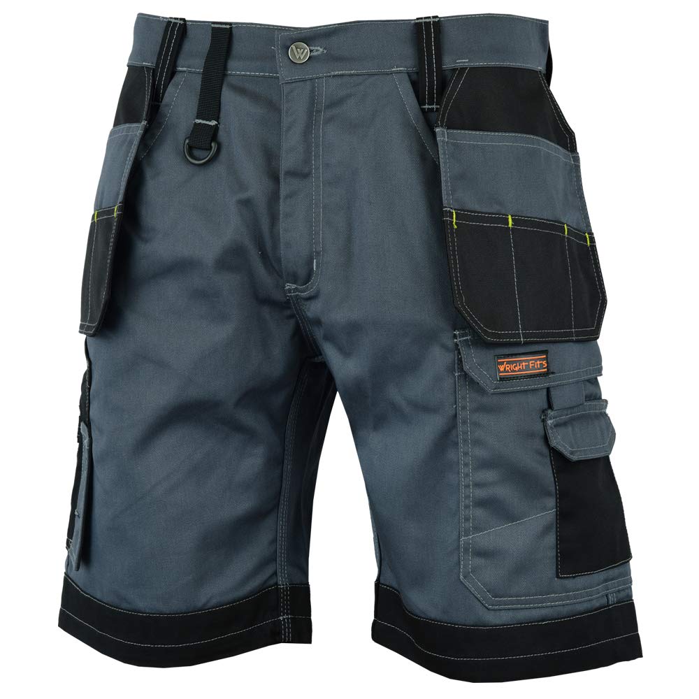 WrightFitsMen Redhawk Holster Work Shorts Black, Grey & Khaki - Heavy Duty Safety Combat Cargo Summer Shorts - Multi Pockets - Triple Stitched - Durable Workwear