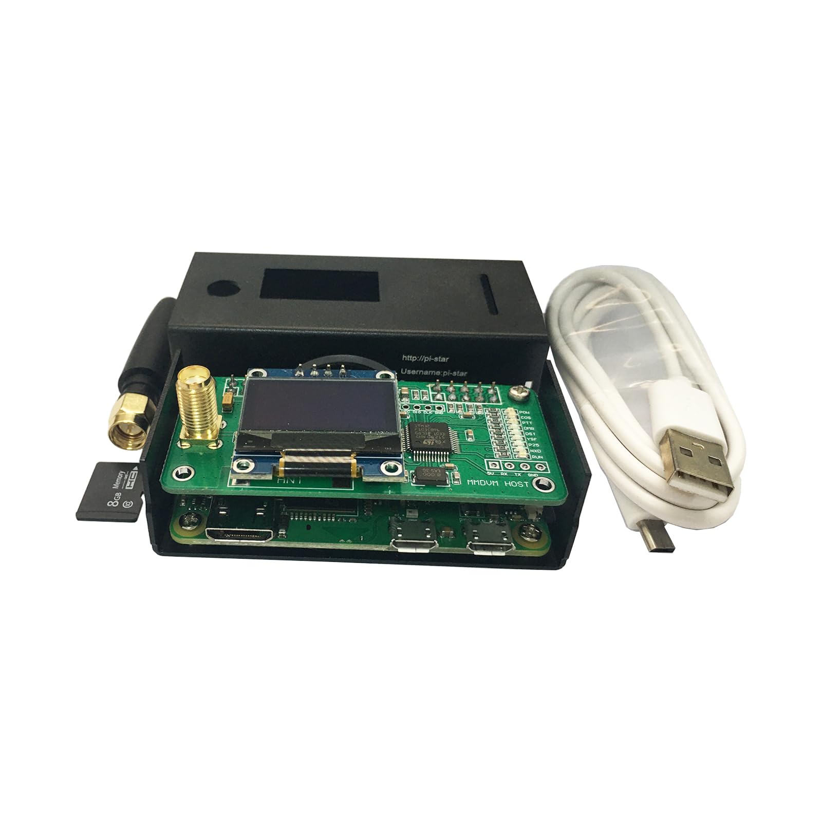 4.2 MMDVM Hotspot DMR Dstar Spot Assembled Radio Station OLED Antenne WiFi Digital Voice Modem P25 DMR YSF Raspbery Pie