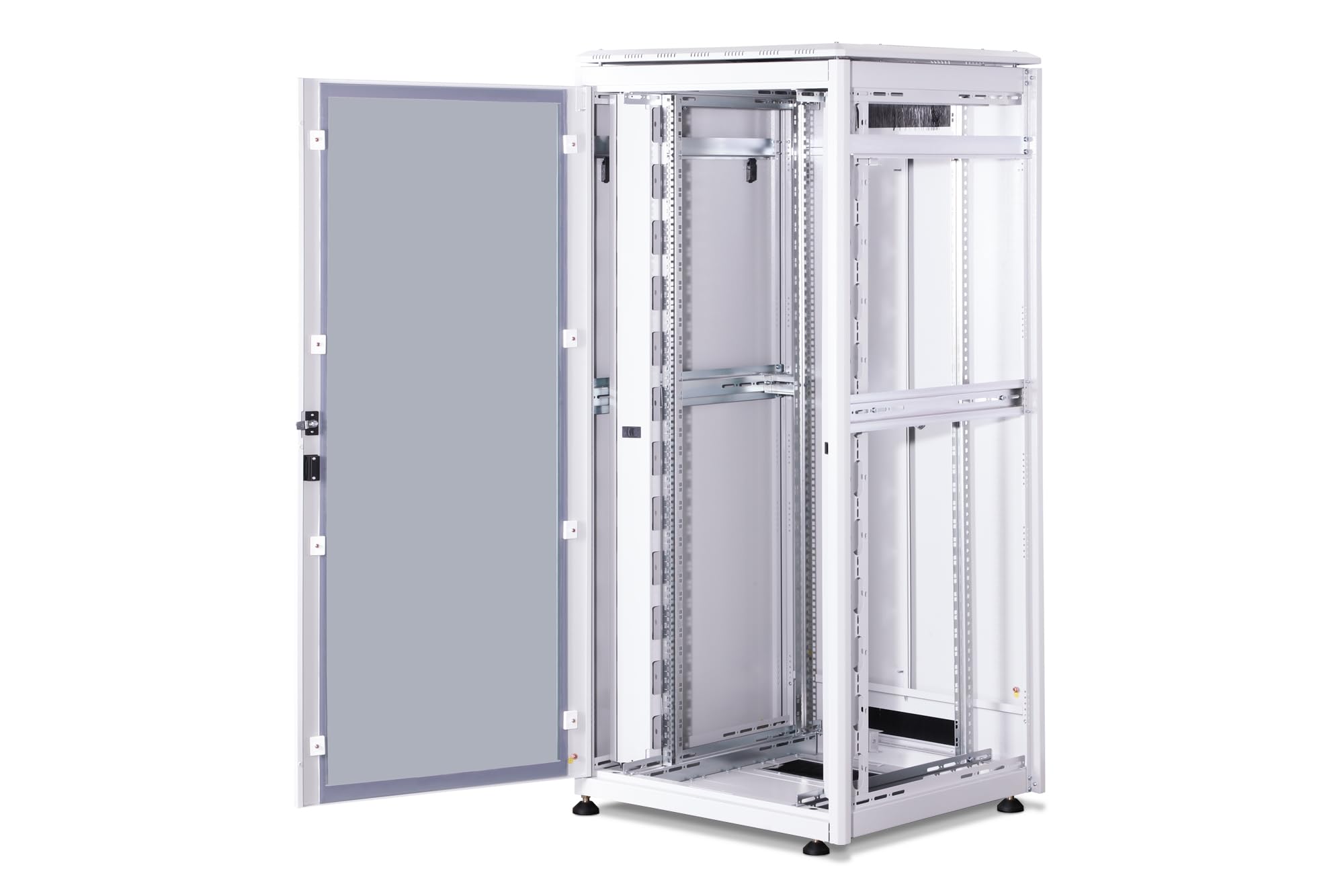 DIGITUS Armadio di rete – Rack da 19 pollici – 36U – 60x80 cm – Profondità utile 74,3 cm – Portata 1200 kg – Autoportante – Porta in vetro – Grado di protezione IP20 – Serie Unique – Nero