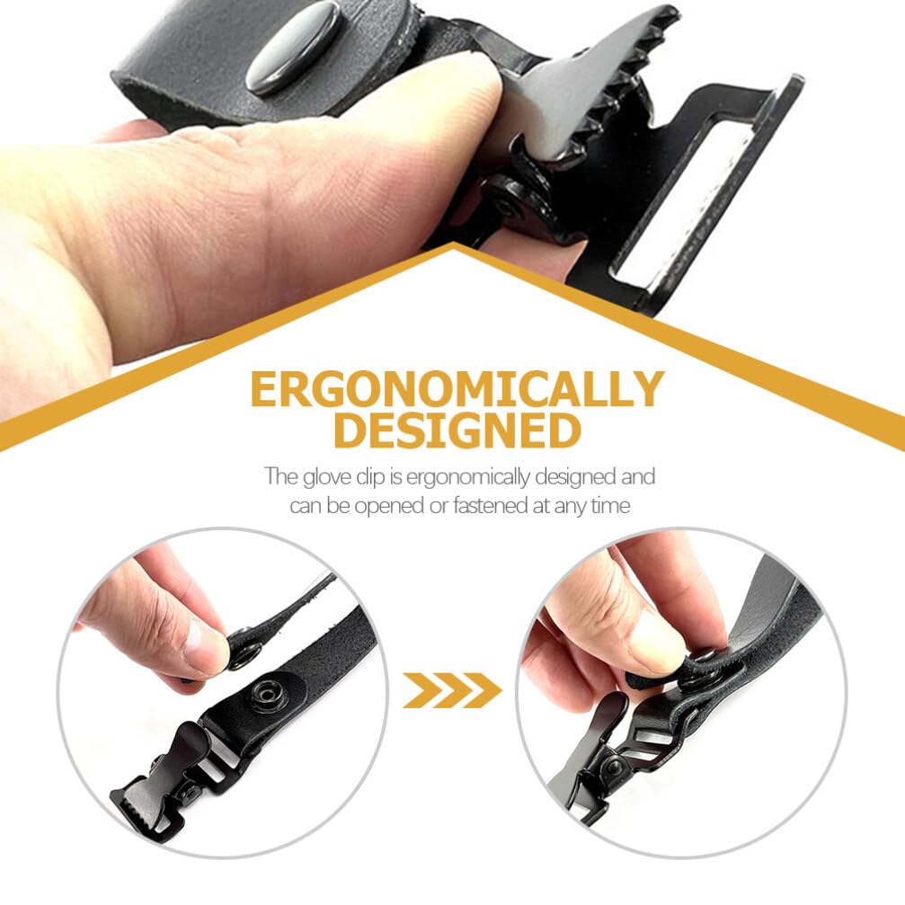 Sosoport Fire Brigade Glove Clip Work Glove Clip Glove Clip Holder for Belt Turnout Gear Firefighter Guard Labor Work Clamp Safety - Image 2