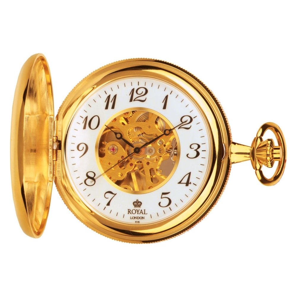 Royal London Pocket Skeleton Mechanical Watch 90004 01