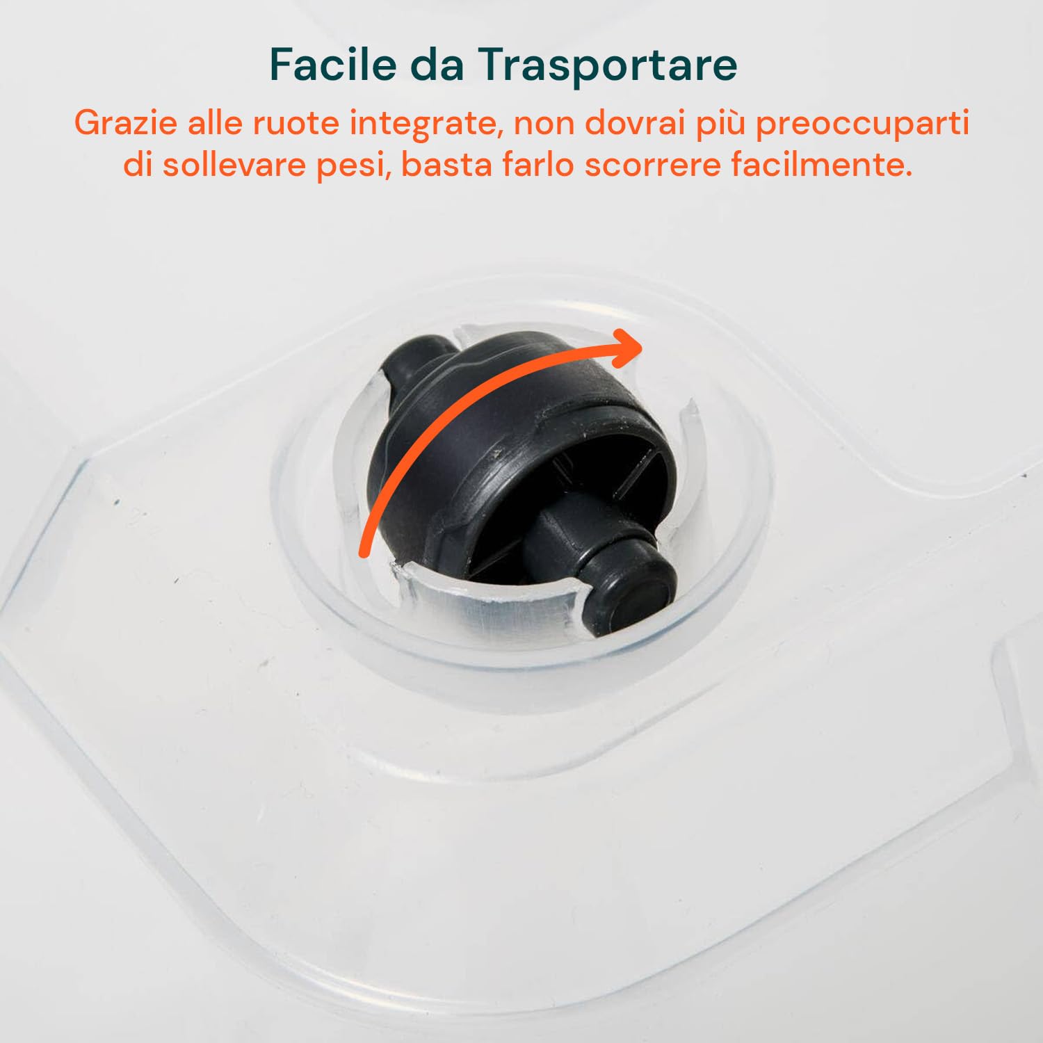 Wintem Contenitore Plastica 65L con Coperchio e Ruote Trasparente – Scatola Grande per Armadio e Organizzazione