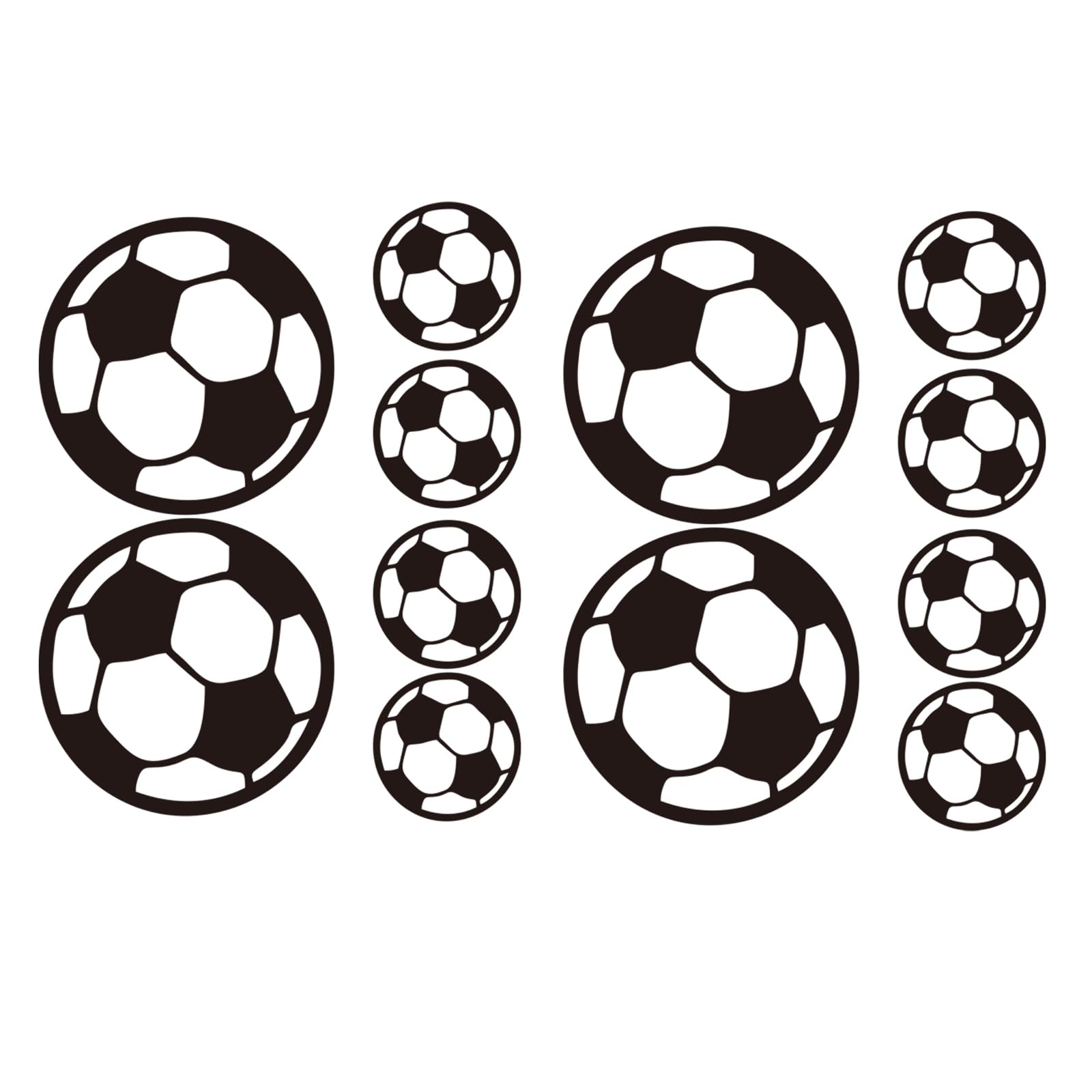 12 Pieces Footballs Wall Decals