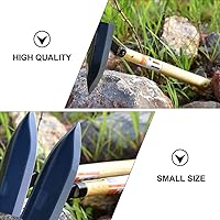 Vista 2 de Jardín japonés Paisajismo Triángulo Azada Herramienta de Jardín Pala de jardín Japonés Mango de madera de acero inoxidable Mango Triángulo Deshierbe