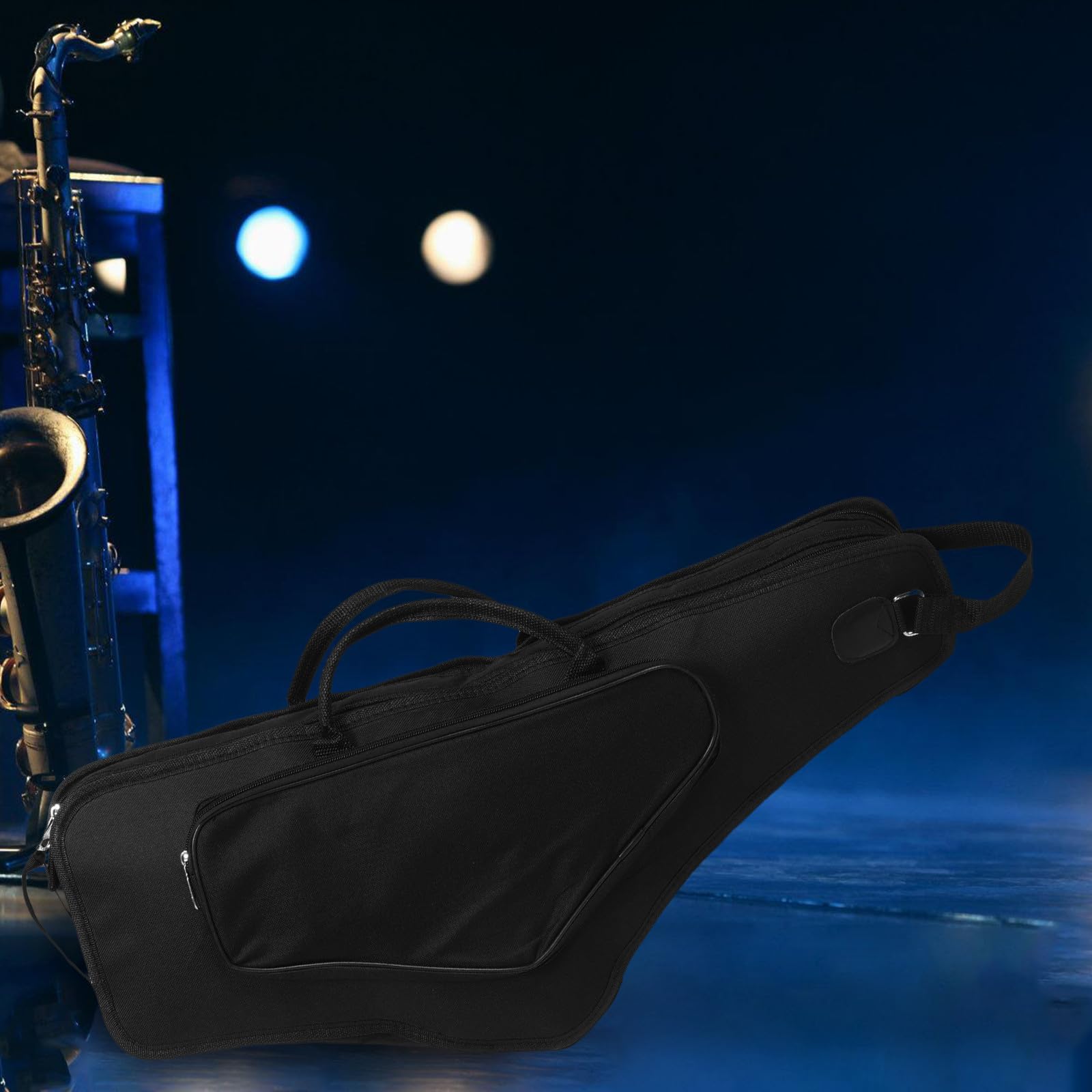 Ciieeo Custodia per Sassofono Contralto, Zaino Leggero Oxford, e Antiurto, Protegge Strumento e Accessori per Musicisti