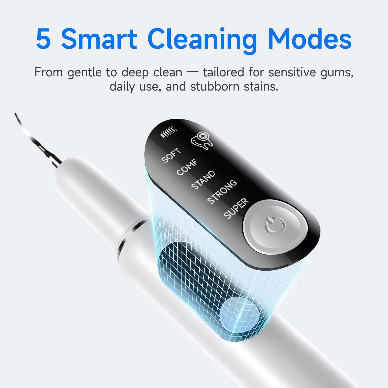 Arvox Electric Teeth Whitening Kit – Instant Teeth Stain Remover, Teeth Tartar Plaque Remover with 5 Adjustable Mode & 3 Replacement Head, Tooth Cleaning Kit with LED for a Brighter Smile 1