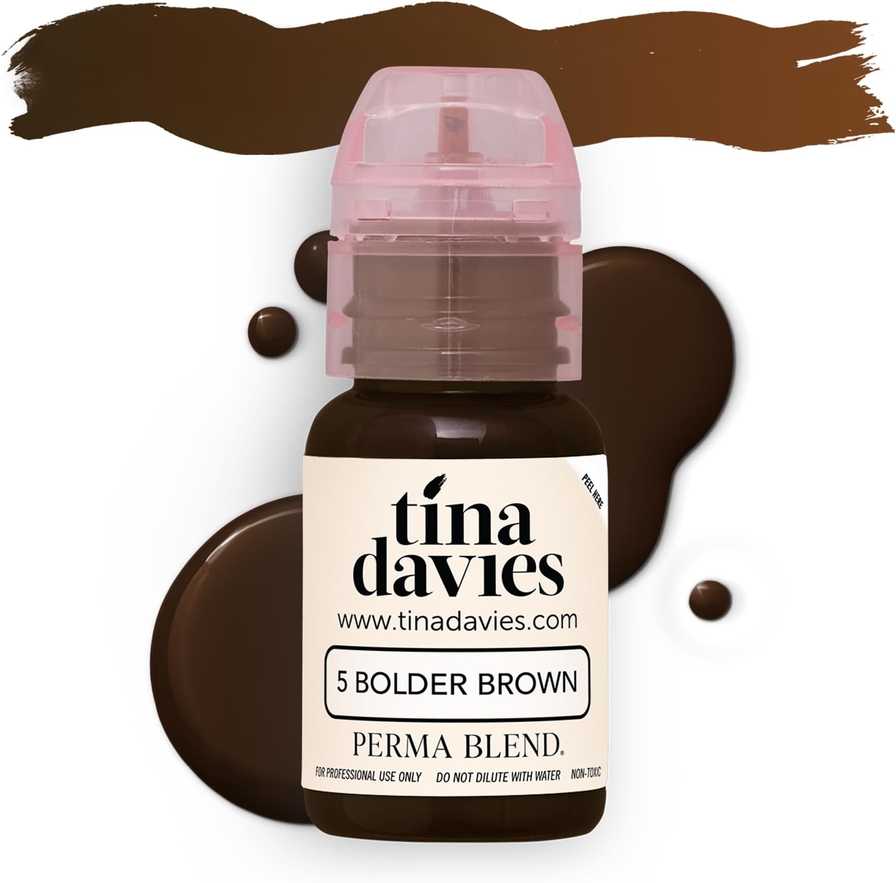 Professional X Perma Blend Brow Pigment - Permanent Eyebrow Makeup - Colours Heal True to Tone - High Retention - Bolder Brown, 15ml