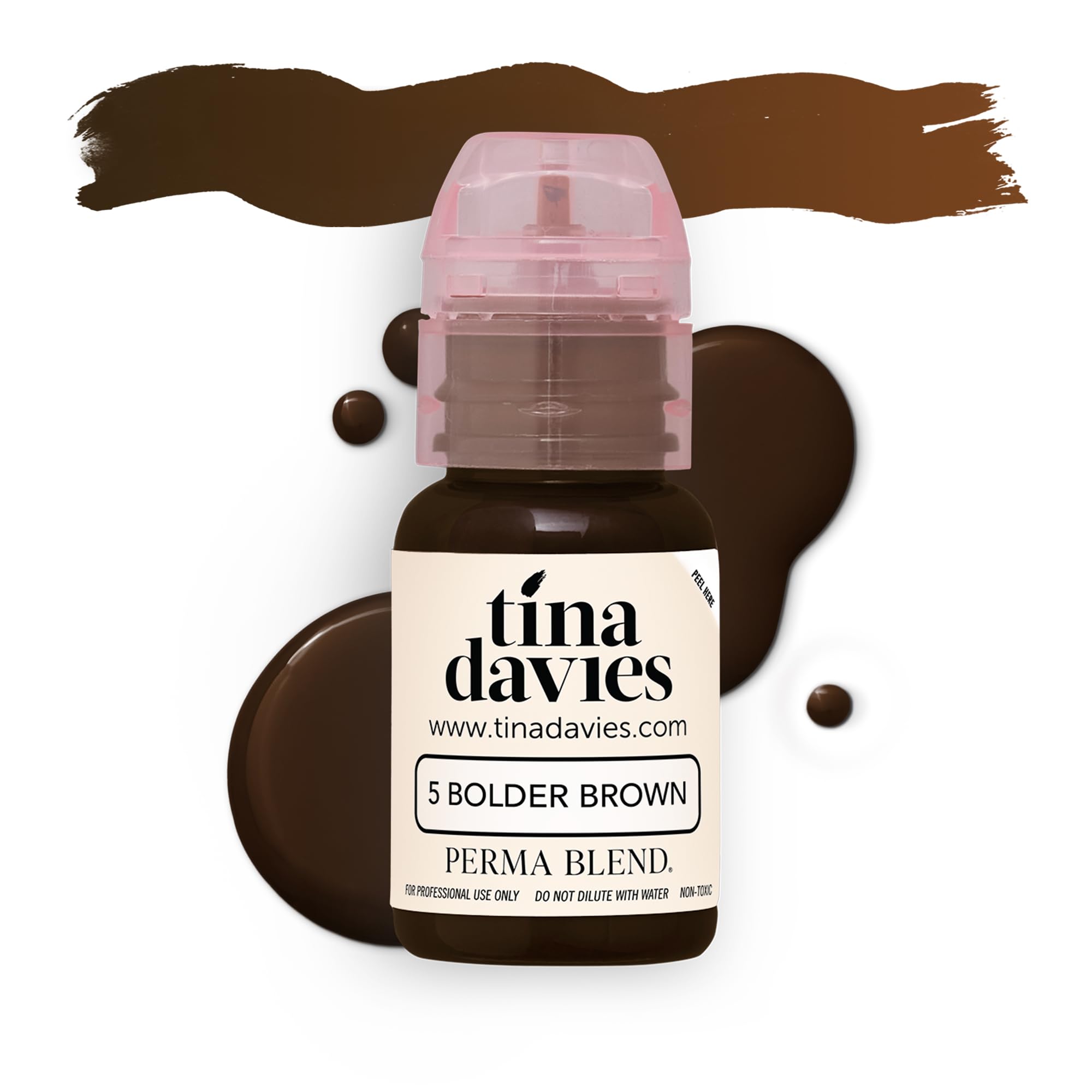 Tina Davies Perma Blend Brow Pigment - Bolder Brown, 1/2oz Permanent Makeup
