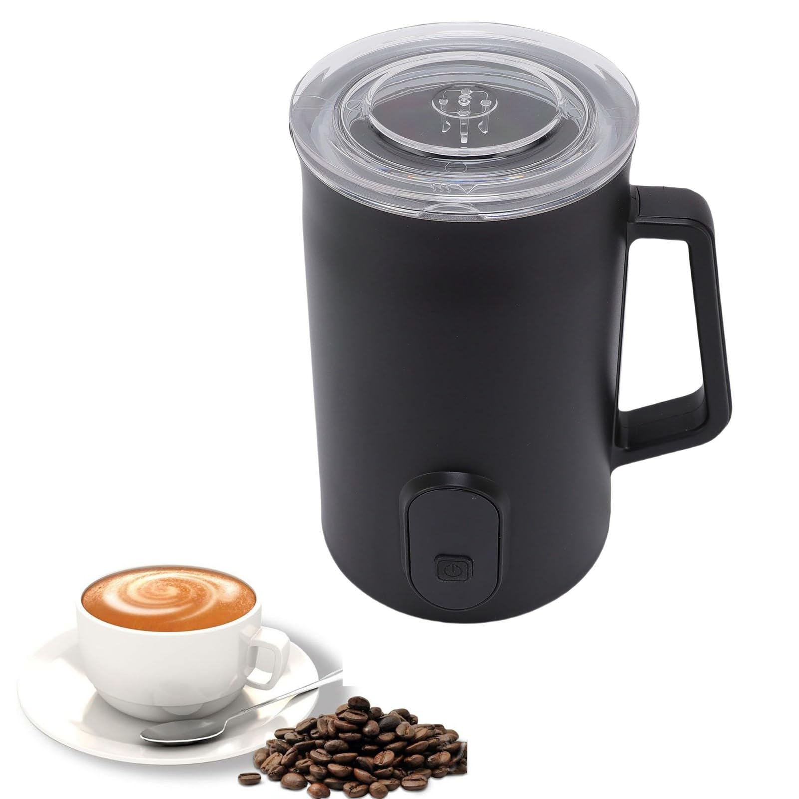 Freno e Piroscafo del Latte Elettrico, 4 in 1 Schiuma di Latte Caldo e Freddo Automatico, per caffè, Latte, Cappuccino, Macchiato, (Spina europea 220V)