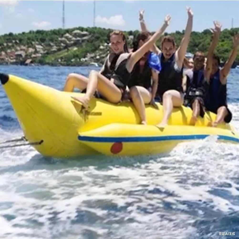 Inflatable Boats, Single Tube Inflatable Tow Surf Boats, Floating Inflatable Rafts, Water Park Toys, Suitable for Adults and Children