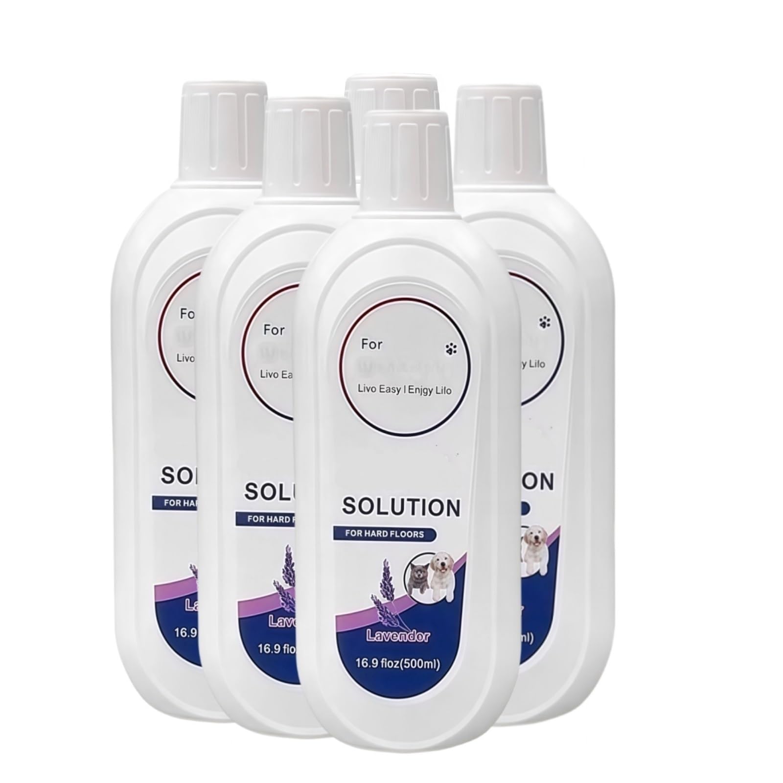 1-5 flaconi da 500 ml di detergente for pavimenti. Compatibile con Tineco. Detergente for pavimenti al profumo di lavanda naturale FLOOR ONE S3, S5, Pro2, COMBO e S7Pro.(5pc 500ml)