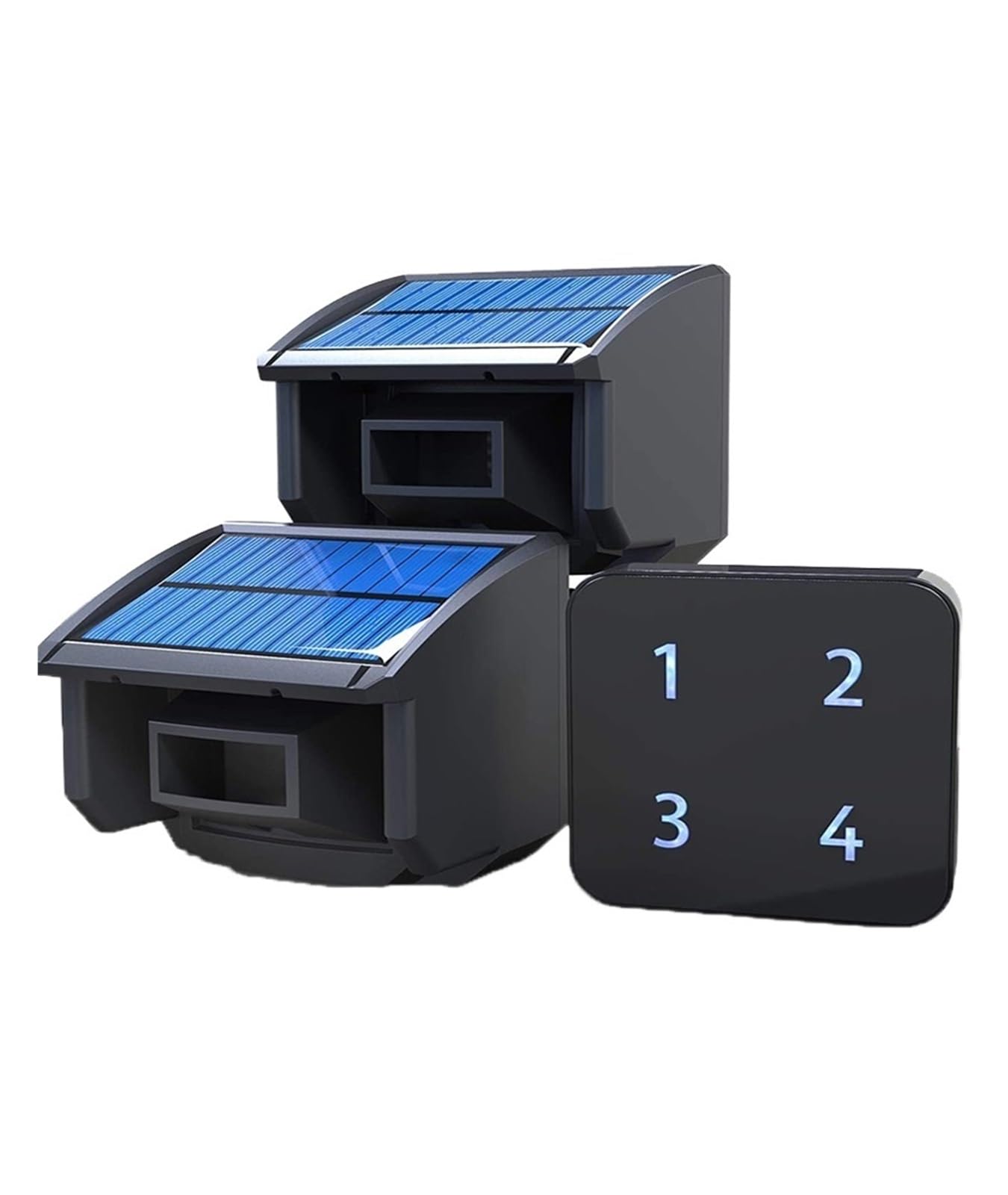 Intelligenter Alarm, 400 Meter, Solarbetriebener Kabelloser Einfahrtsalarm, Wetterbeständiger Außen-Bewegungssensor Und Detektor, DIY-Sicherheitswarnsystem(KIT2)