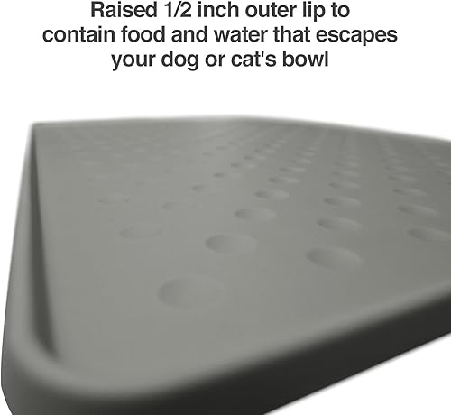 Miniatura 6 de PetFusion Toughgrip - Alfombrilla de comida para perros (tamaño justo antes de ser demasiado grande a 27 x 17), resistente al agua, extra resistente