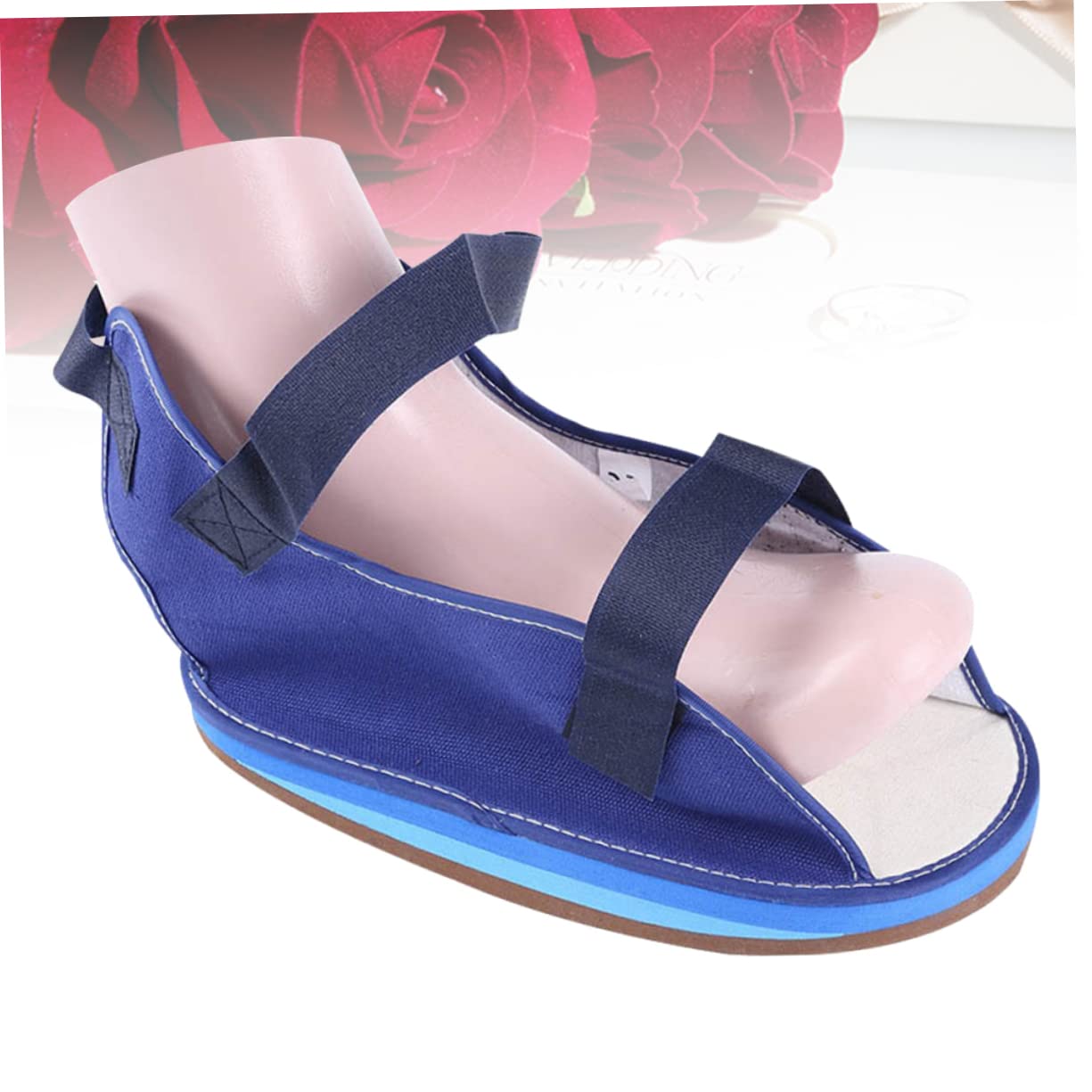 OATIPHO Foot Fracture Protective Shoes Gypsum Shoe Cover for Broken Toe Comfortable Sole Strap Unisex Design for Injury Support Blue