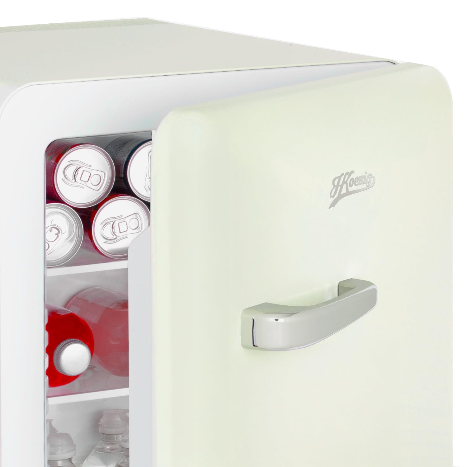 H.Koenig Mini Bar Vintage 31L TOAD7, Mini Frigo de Chambre Compact, Aliments, Boissons, Cosmétiques, Design vintage, Température réglable 6°-15°C, 24 dB, Couleur Vert