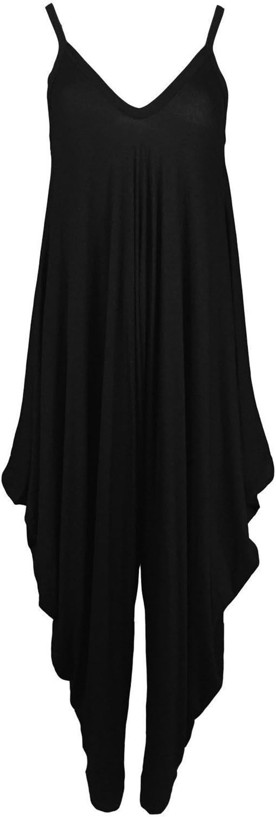 GirlzWalkWomen Lagenlook Cami Strappy Baggy Harem Jumpsuit Dress