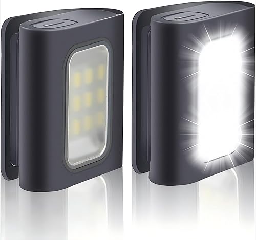 Paquete de 2 luces de correr nocturnas al aire libre, luces LED para corredores con batería recargable para campamento, senderismo, caminar, trotar,