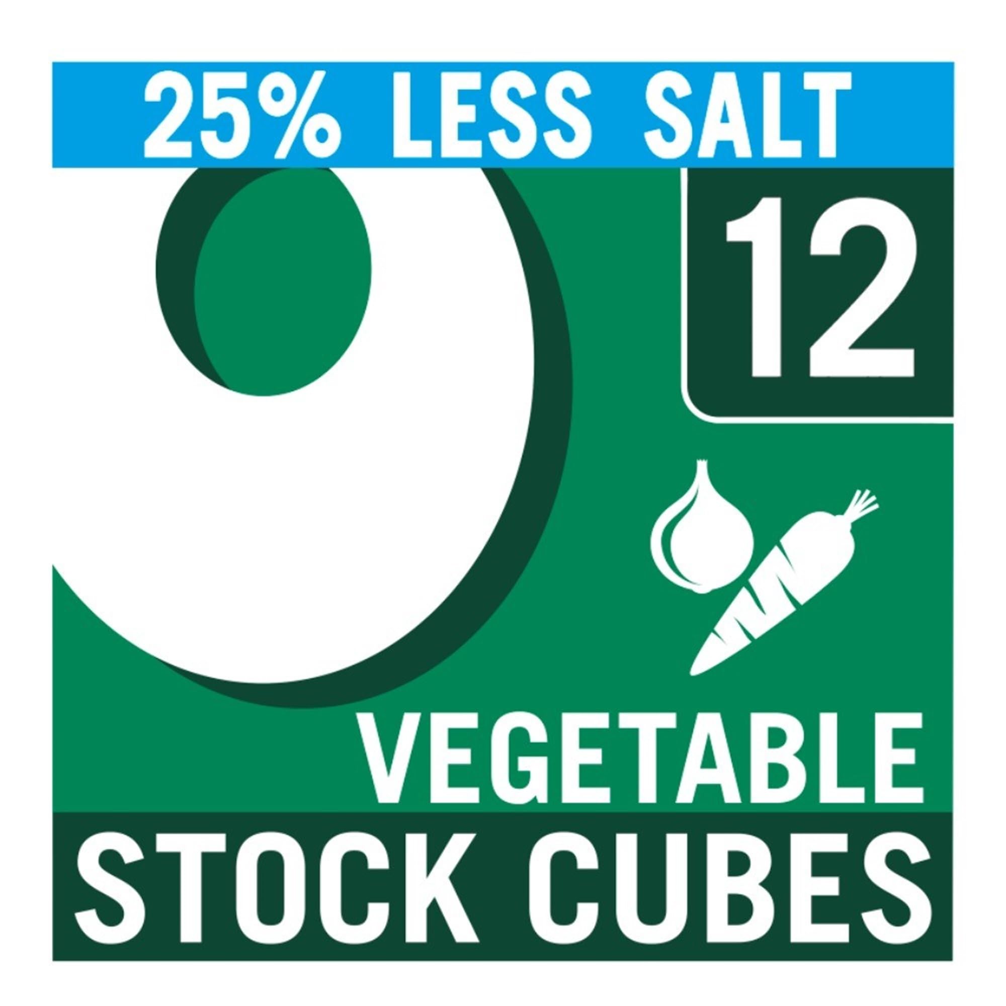 OXO 12 Reduced Salt Vegetable Stock Cubes 71g | Pack of 6