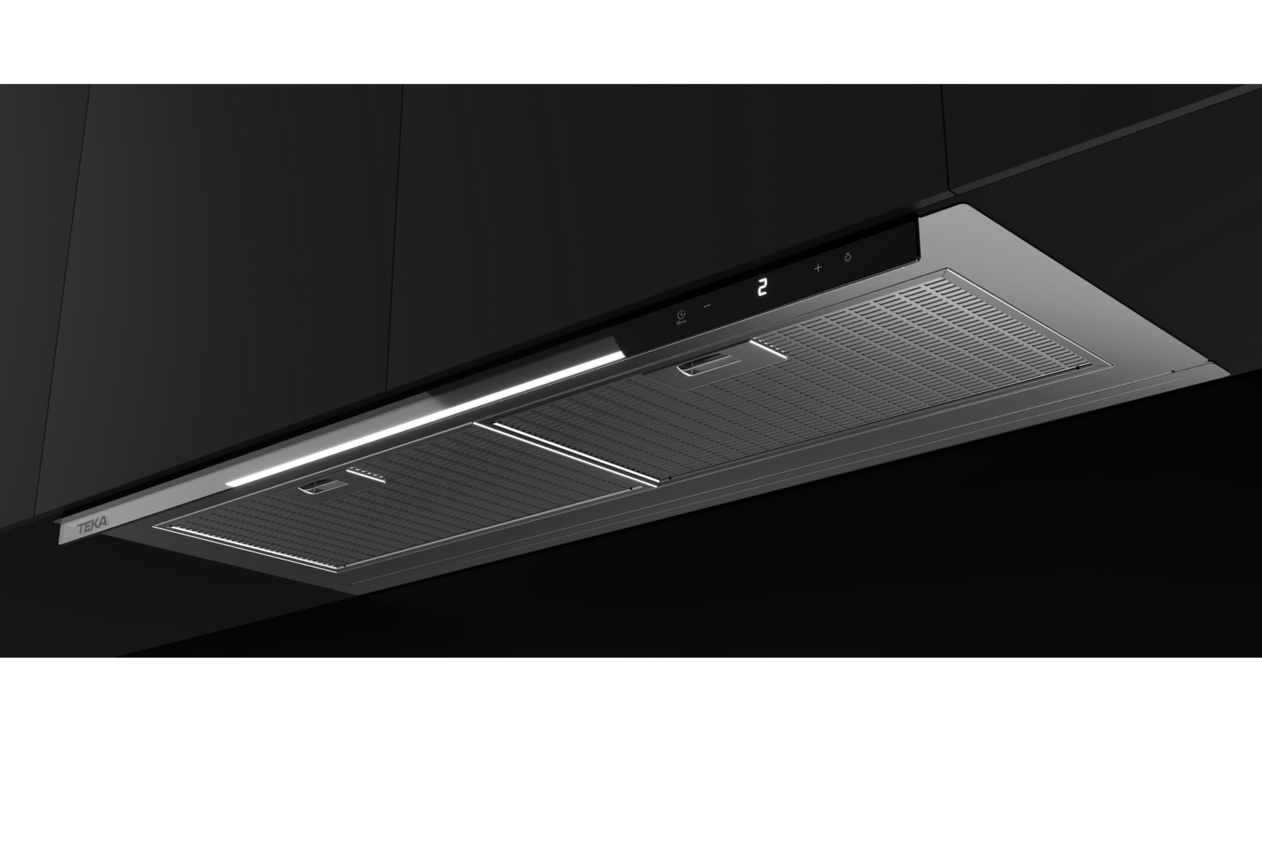 TEKA Campana Extractora Integrada 90 cm, Motor EcoPower, 3 Velocidades + 1 Intensiva, Iluminación LED, Clase Energética A+, Modelo Integra GFI 97350 EOS SS