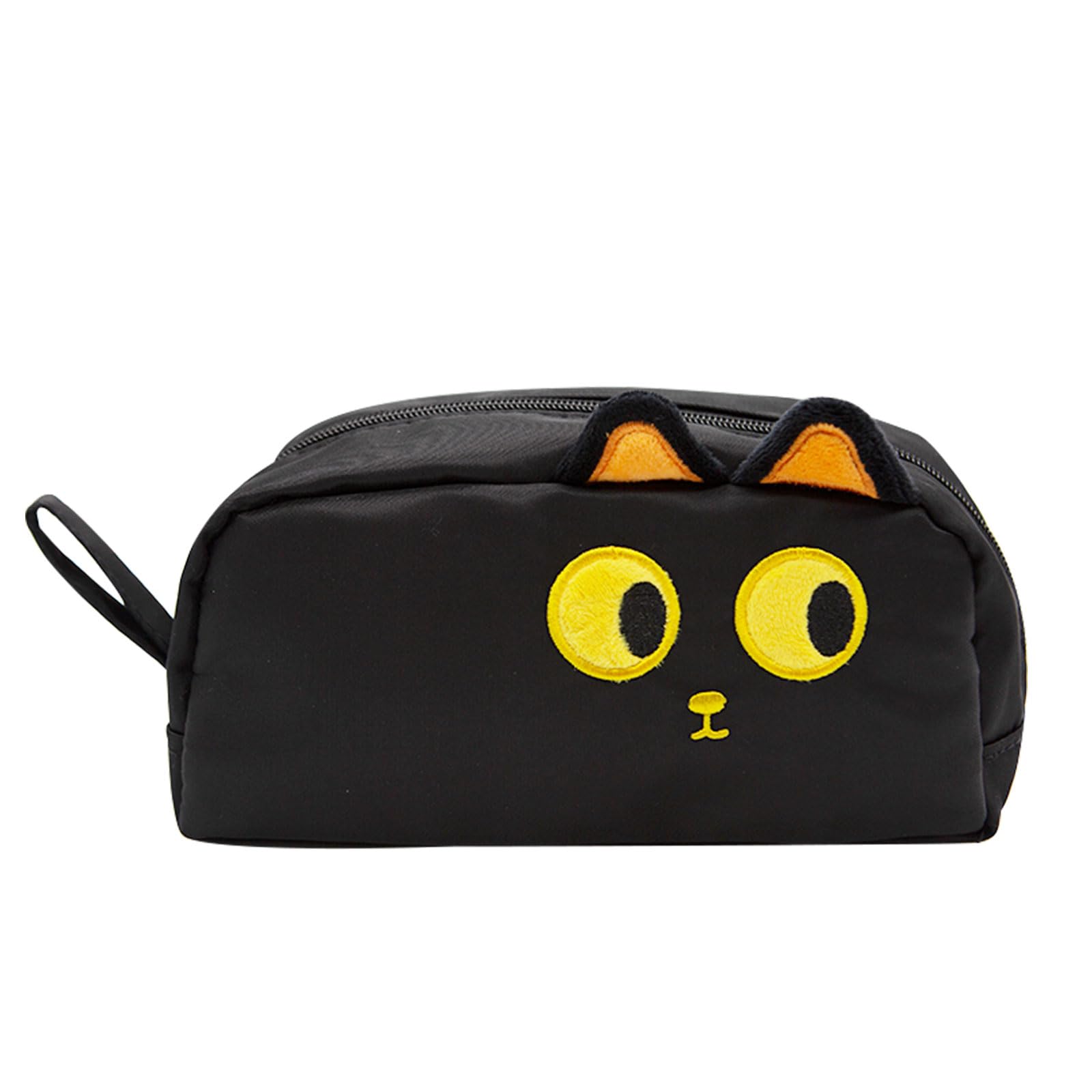 LJCZKA Cute Cat Pencil Case Large Capacity for Girls Boys, Cat Panda Pen Bags with Compartments for Office College School