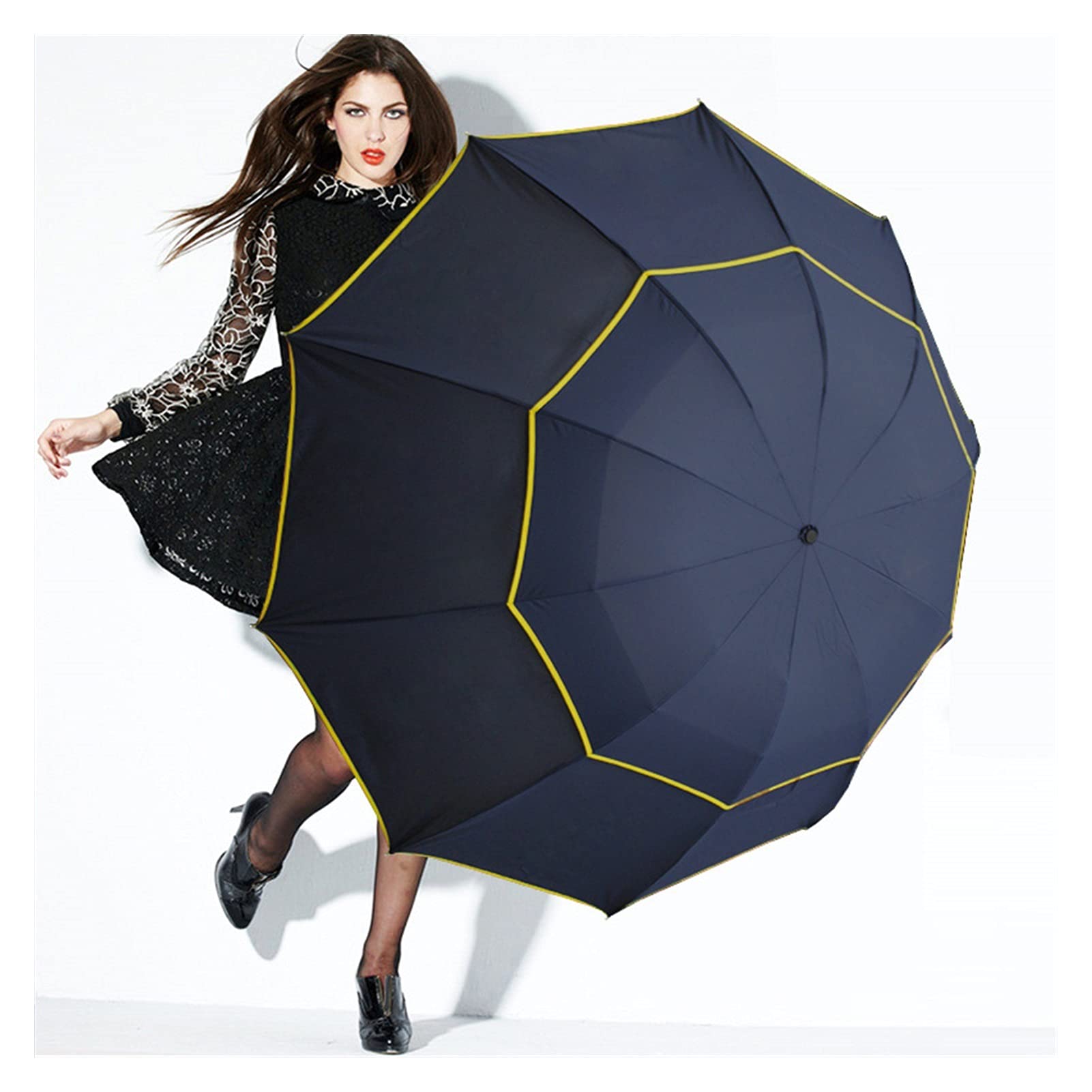 Ombrello Da Donna A2Z Supermini Automatico Con Stampa Leopardata - 111,8 Cm, Antivento E Idrorepellente, Pieghevole - 2