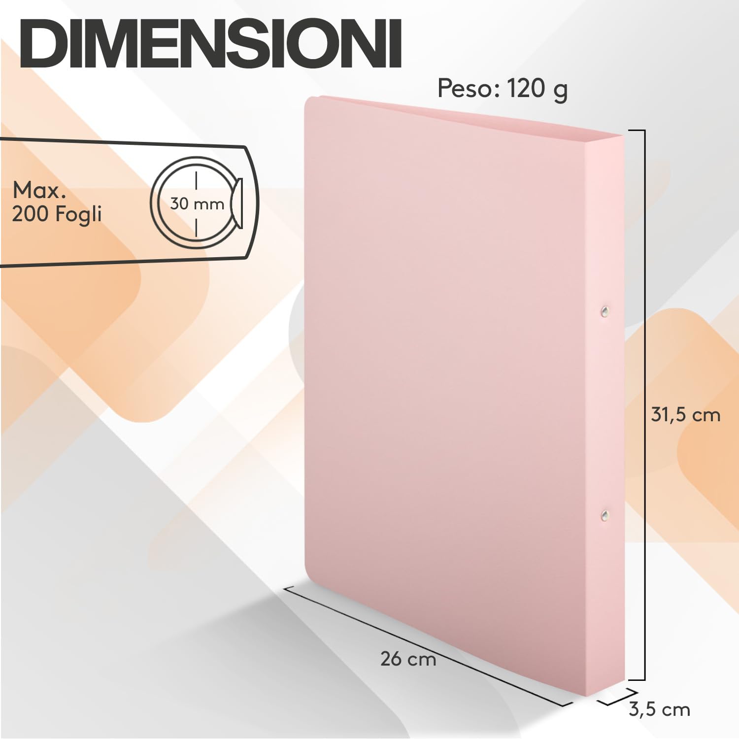 Set 3 Raccoglitori Ad Anelli Mandala Arcobaleno - H34 Cm, Multicolore, Per Fogli A4 - Foto 4