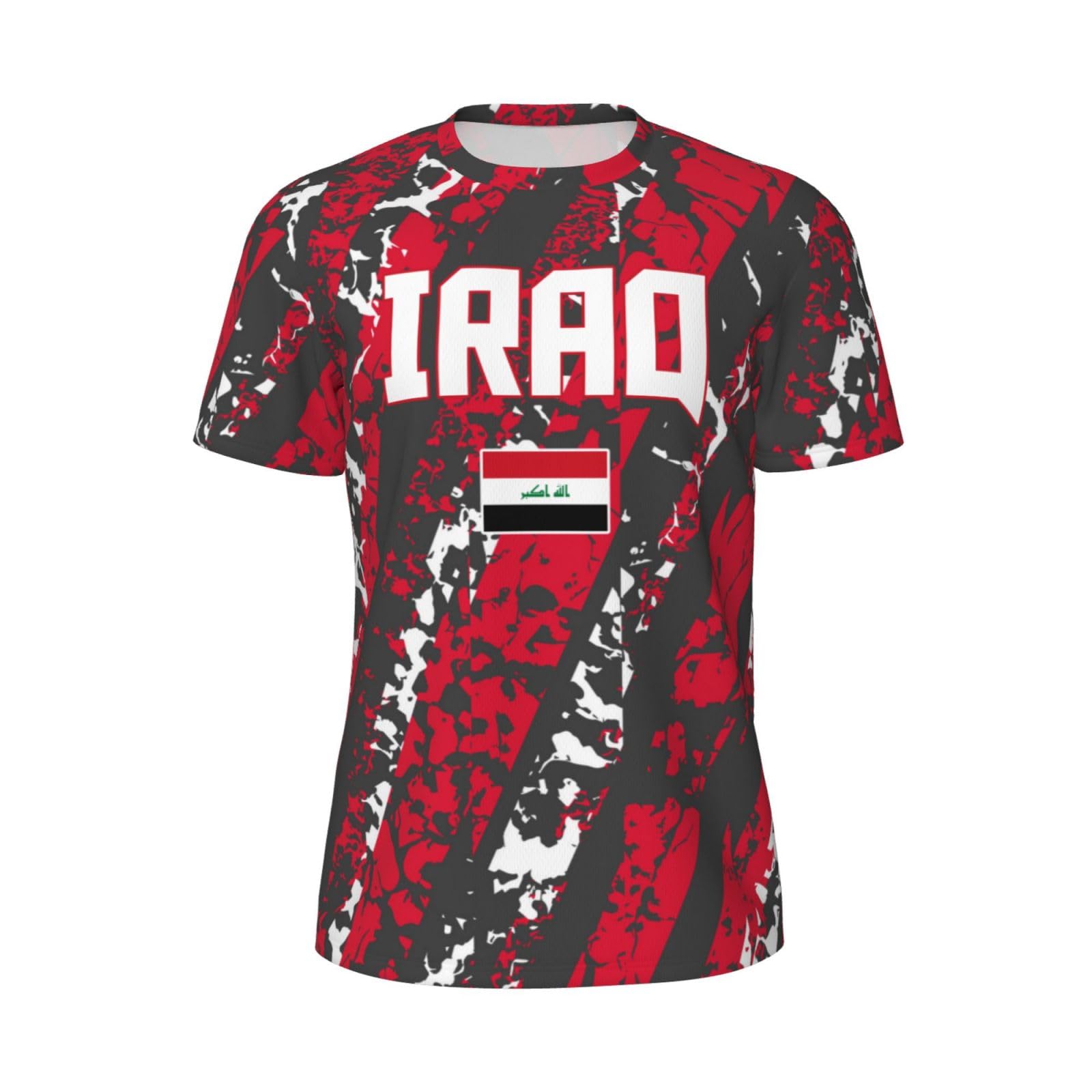 DABOYOZHZH Iraq Flag Cool Iraqans (16) Sports Jersey Mesh T-Shirt 3D Print for Running Cycling Soccer Tennis Fitness Climbing Shirts